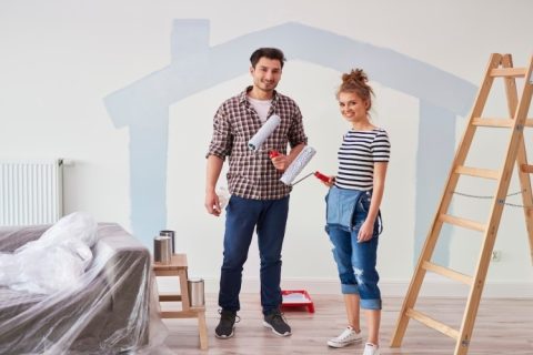 couple ready to repaint the home